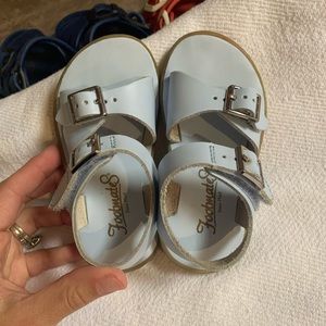 Tidal Blue FootMates Sandals with Velcro strap on top